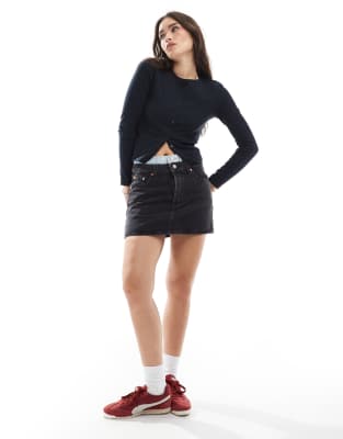 Levi's Pointelle Long Sleeve Button Front Top