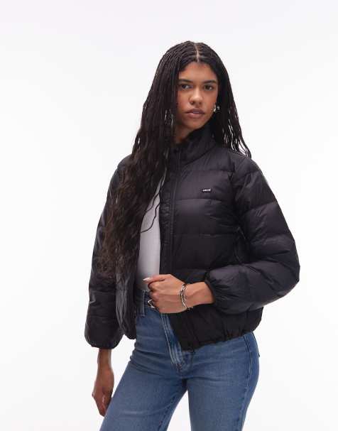 Levi's - Polly - Opvouwbaar gewatteerd puffer jack in zwart - view 1
