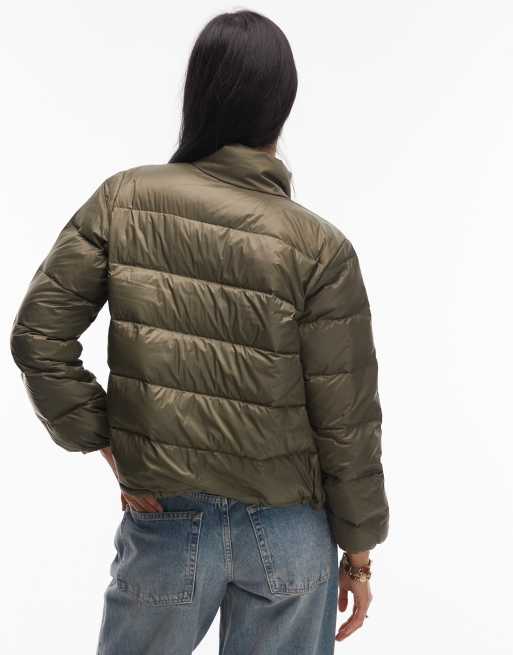 Levi's Polly packable lightweight puffer jacket in khaki, 2 of 4