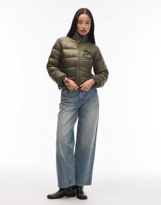 Levi's Polly packable lightweight puffer jacket in khaki, 3 of 4