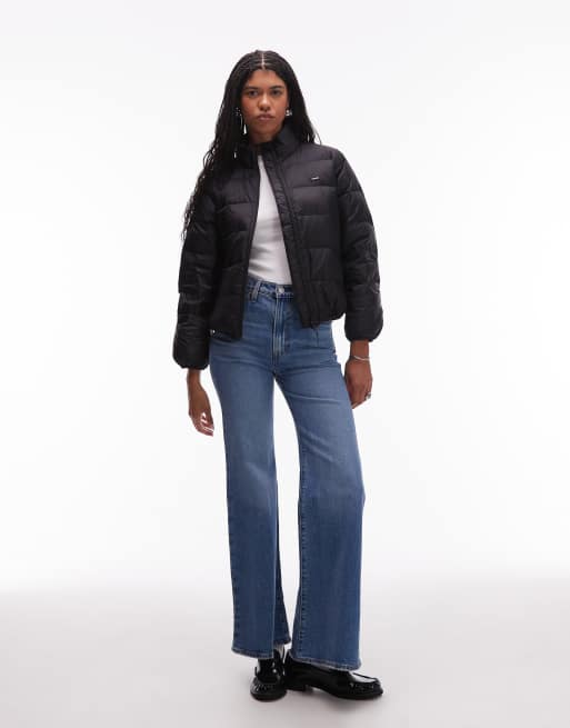 Levi's – Polly – Svart, packningsbar pufferjacka, 4 av 4