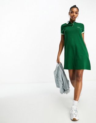 Levi's polo contrast mini dress in green - ASOS Price Checker