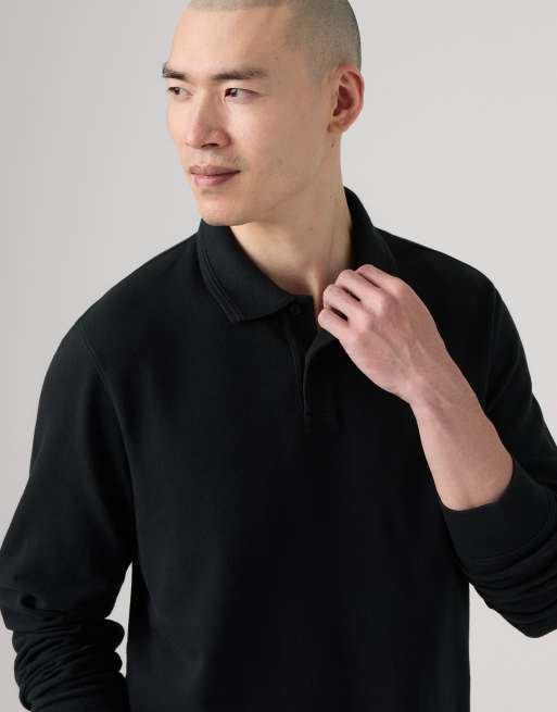 Levi's polo originale a maniche lunghe nero, 3 di 4