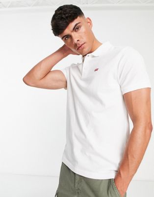 Levi's polo shirt in white with small logo