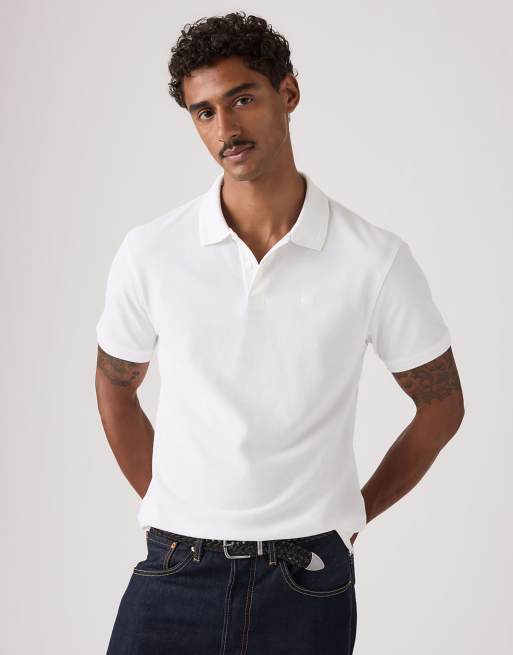 Levi's - polo teddy a rayas en blanco, 4 de 4
