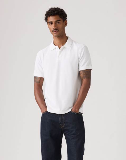 Levi's polo teddy original à rayures blanc - view 1