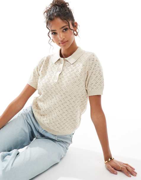 Levi's - Polo traforata color crema - view 1