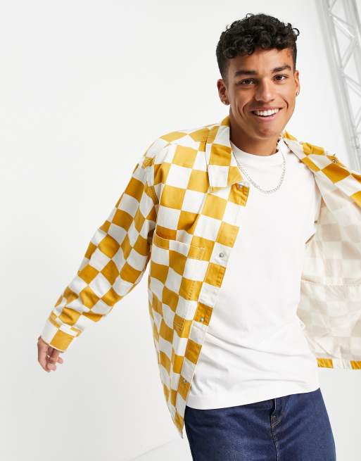 Levi's Portola checkerboard chore jacket in yellow | ASOS