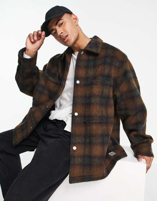 Levi's Portola chore overshirt in brown check | ASOS