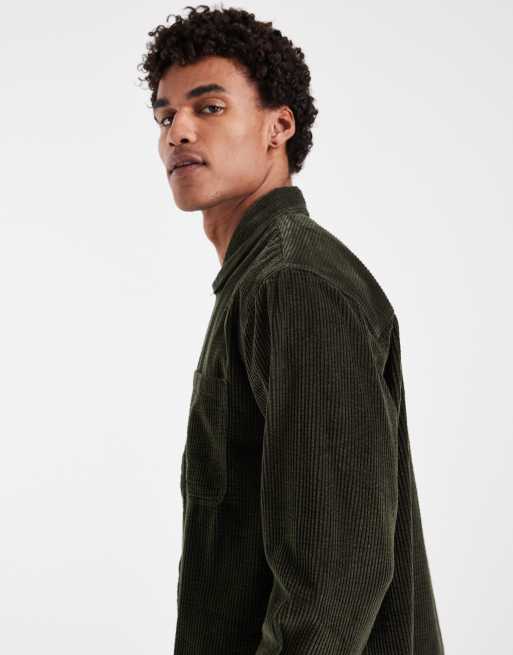 Levi's ports zip up shirt in khaki, 4 of 5
