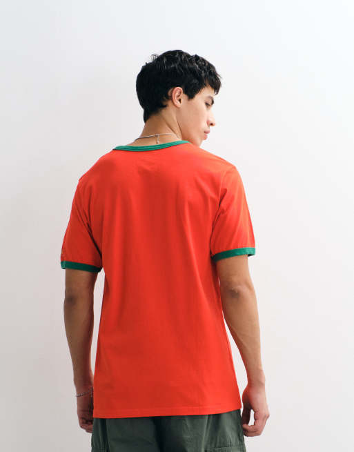 Levi's - Portugal - T-shirt rétro rossa con bordi a contrasto, 2 di 5