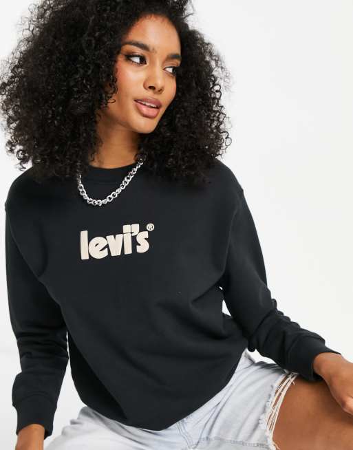 Black levi's shop sweatshirt womens