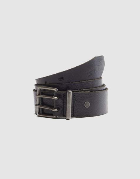 Levi's – Potrero – Gürtel in Schwarz mit doppelter Dornschließe - view 1