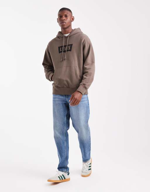 Levi's premium batwing logo hoodie in khaki green, 4 of 5