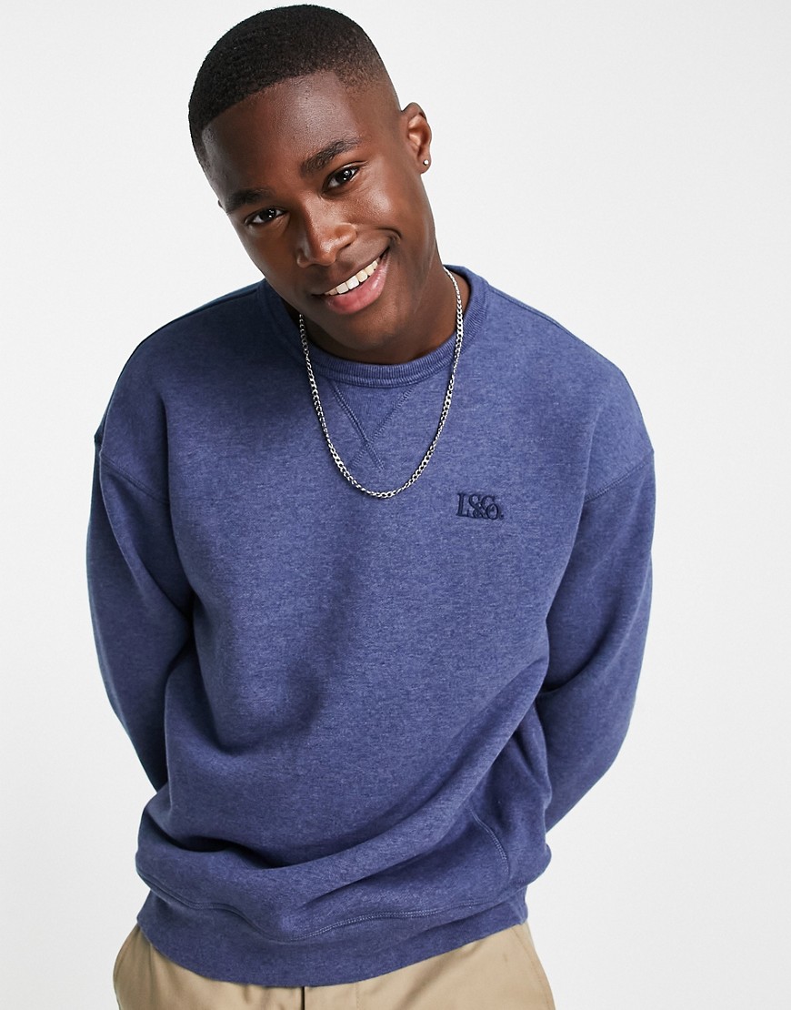 Levi's - Premium - Sweatshirt van zware stof met ronde hals-Blauw