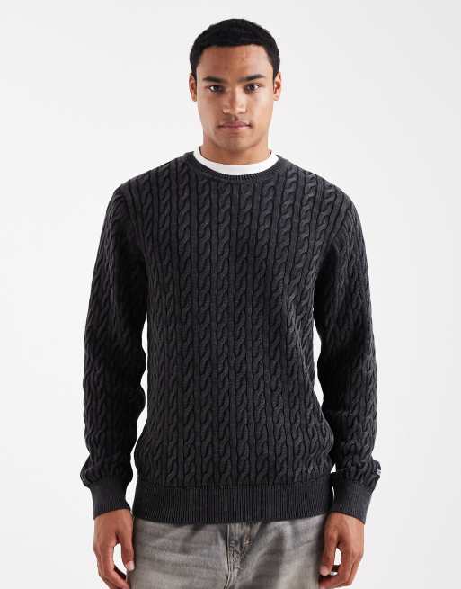 Levi's presidio cable knit sweater in black