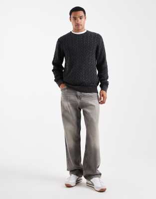 Levi's Presidio Cable Knit Sweater In Black