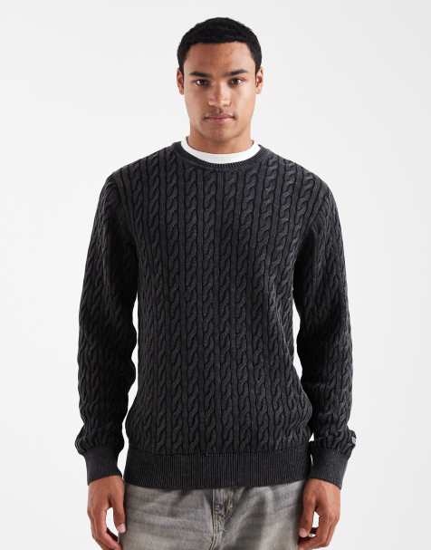 Levi's – Presidio – Czarny sweter z dzianiny o warkoczowym splocie - view 1