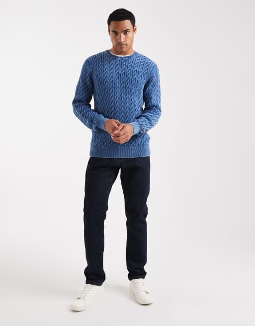 Levi's - Presidio - Maglione a trecce indaco mélange, 2 di 5
