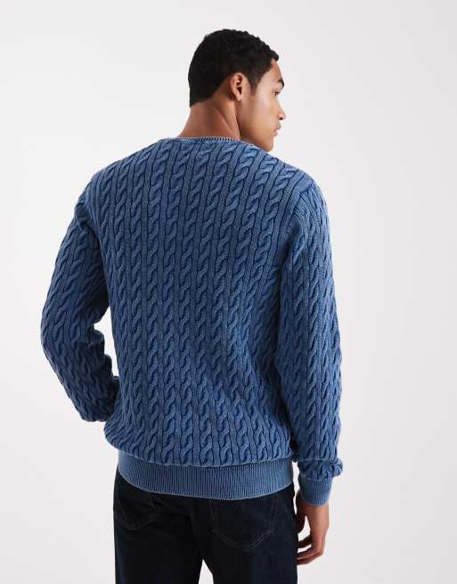 Levi's - Presidio - Maglione a trecce indaco mélange, 3 di 5