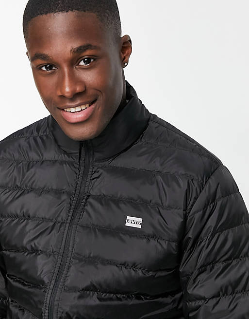 Levi's presidio packable puffer jacket in black | ASOS