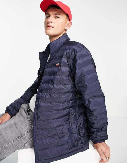 Levi's presidio packable puffer jacket in navy | ASOS