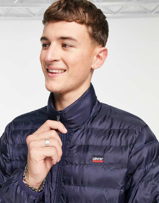 Levi's presidio packable puffer jacket in navy | ASOS