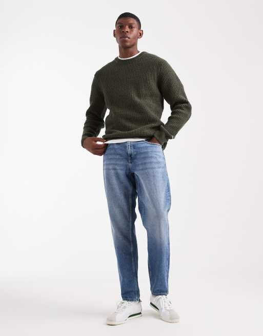 Levi's – Presidio – Strukturierter Strickpullover in Dunkelgrün, 2 von 5