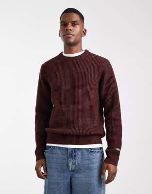 Levi's Presidio Texture Knit Sweater In Burgundy