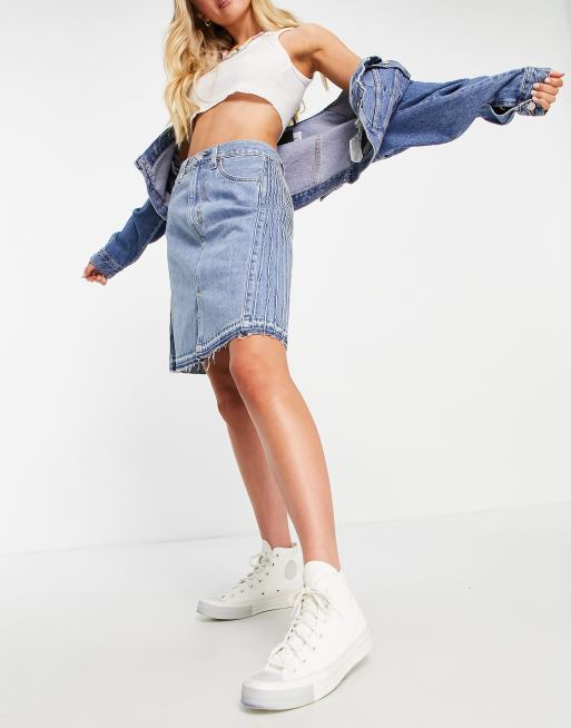 Levi's Pride denim skirt in mid wash | ASOS