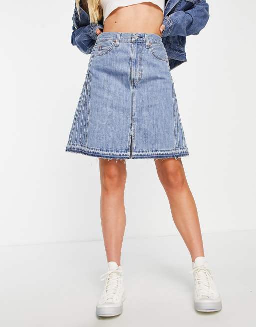 Levi s Pride denim skirt in mid wash