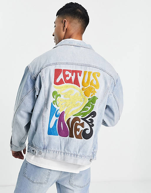 Levi's pride denim trucker jacket with backprint | ASOS