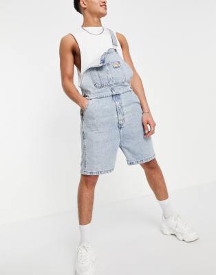 levi's white overall shorts