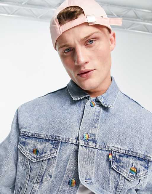 Levi's rainbow shop denim jacket