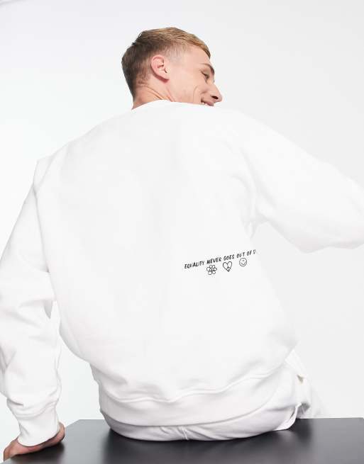 Levi's pride sweatshirt in white with small logo | ASOS