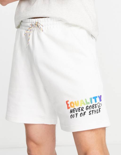Levi's - Pride - Sweatshort in wit met logo