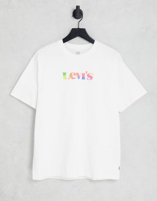 Levi s printed t shirt in white