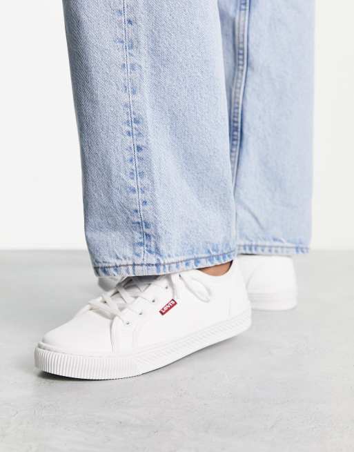 Levi's PU sneaker in white | ASOS