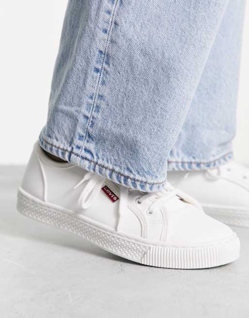 Levi's PU sneakers in white