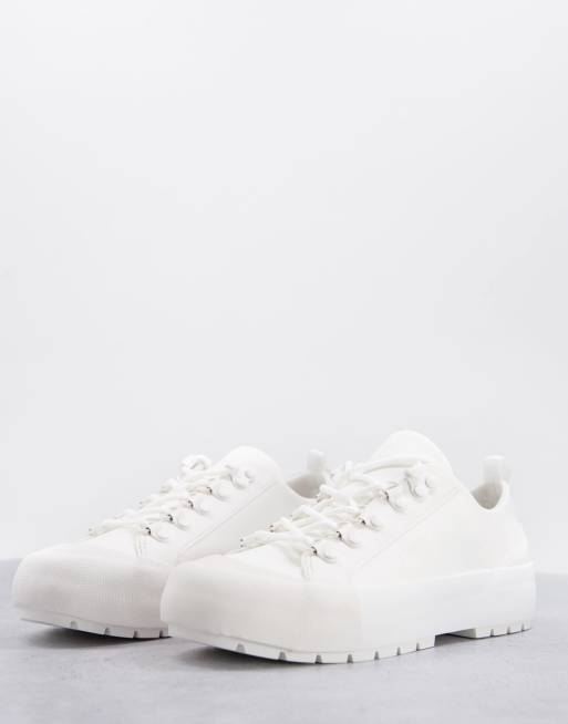 Levi's - PU sneakers met veters in wit