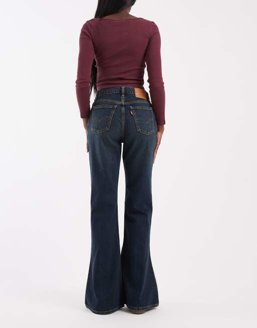 Levi's puddle-tilpasselige flare-jeans i mørk vask, 2 af 5