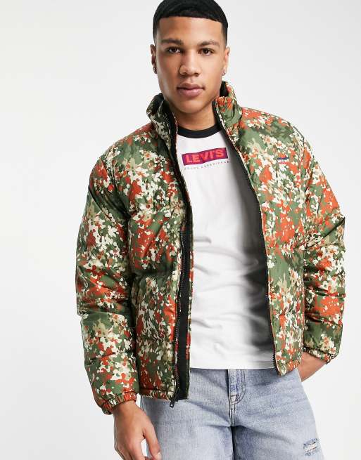 Levi's puffer jacket in dotted camo | ASOS