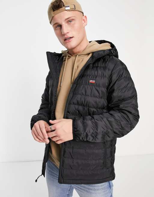 Levi's puffer cheap jacket black