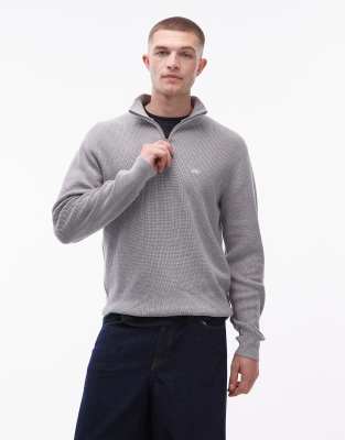Levi's - Pull à col zippé - Gris clair