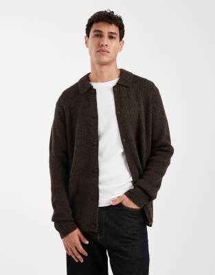 Levi's - Pull boutonné à col polo - Marron-Brown