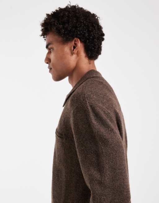 Levi's pull en maille demi-zip marron, 4 de 5