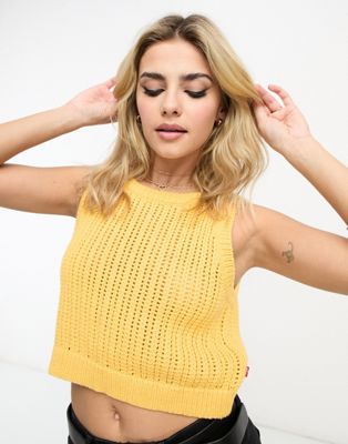 Levi's  knitted sweater vest in yellow - ASOS Price Checker