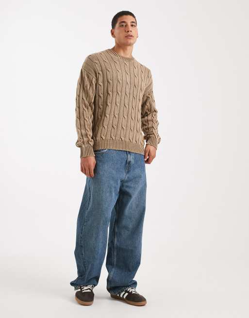 Levi's - Pull en maille torsadée - Marron délavé, 2 de 5