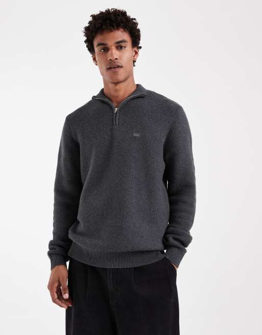 Levi's quarter zip sweater in grey, 2 of 5