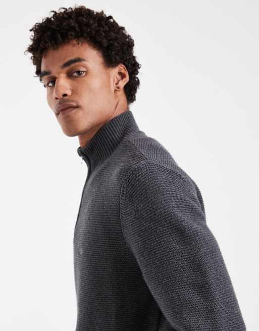 Levi's quarter zip sweater in grey, 5 of 5